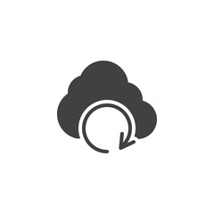 Cloud with an arrow vector icon