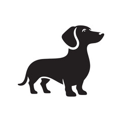Capturing the Elegance and Charm of Dachshund Silhouettes in Minimalist Art. Dachshund silhouette Dachshund vector