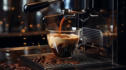 Foto op Plexiglas Coffee machine pouring coffee © Jafger
