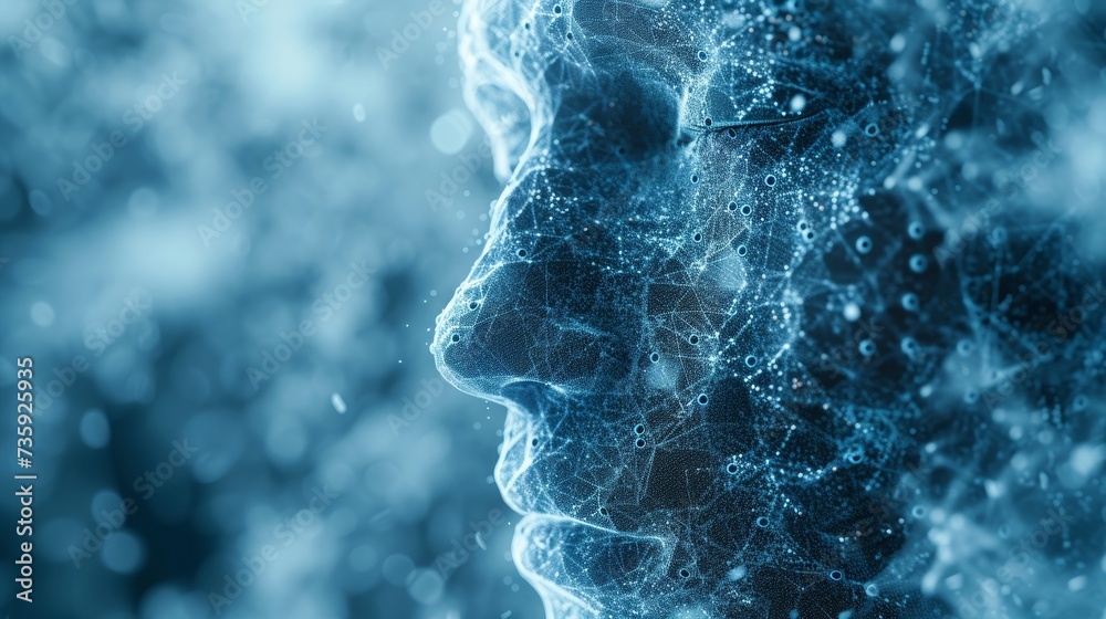 Poster Communication network with AI Artificial Intelligence .