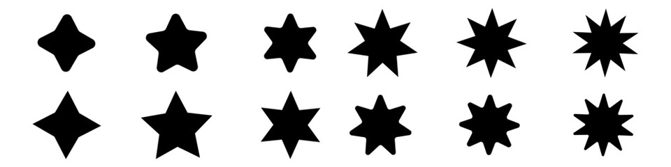 Star minimal vector icon. Rating symbol in trendy flat style for web design, social media, infographic or app.