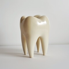 Large ceramic white tooth