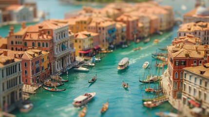 Venetian Charm: Miniature Canal Scene