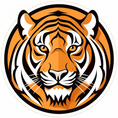 tiger head, tiger logo, icon, vector graphic, on white background.