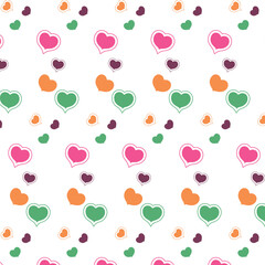Hearts vector seamless pattern_2024_21