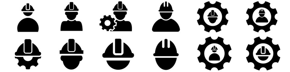 Foreman icon vector set. Builder illustration sign collection. Engineer symbol. Worker logo.