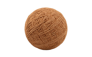 A Ball of Yarn. A ball of yarn, neatly wound, resting on a plain Transparent background. - Powered by Adobe