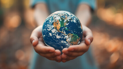 地球を持つ両手