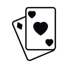 Playing Cards Icon vector. Stock illustration.