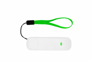 white wireless usb modem 3g 4g 5g isolated on white