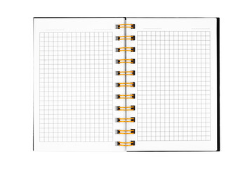 open notepad organizer with checkered sheets