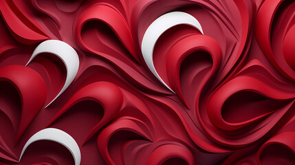 4k seamless loop hearts. valentine's day abstract background with red hearts.