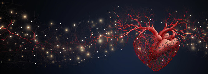 the creation of a heart using Nano sized comp - obrazy, fototapety, plakaty