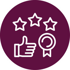 Thumbs up indicating success Icon