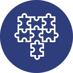 Puzzle pieces fitting together symbolizing alignment Icon