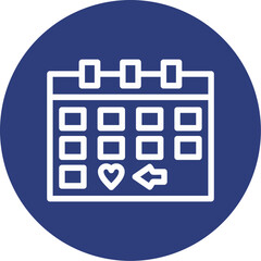 Calendar with a Save the Date marker Icon