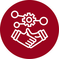 Handshake symbolizing networking Icon
