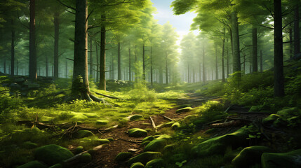 Green and healthy forest