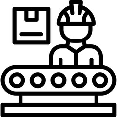 Production Line Worker Icon
