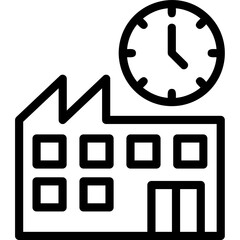 Factory Clock Icon