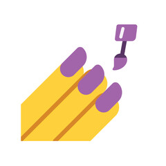 Nail polish vector icon. Isolated finger nail manicure sign design.