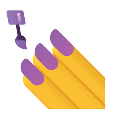 Nail polish vector icon. Isolated finger nail manicure sign design.