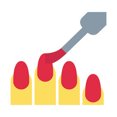 Nail polish vector icon. Isolated finger nail manicure sign design.