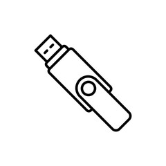 Flash drive outline icons, minimalist vector illustration ,simple transparent graphic element .Isolated on white background