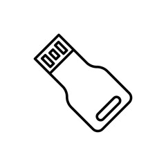 Flash drive outline icons, minimalist vector illustration ,simple transparent graphic element .Isolated on white background