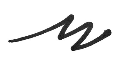 Realistic rough black marker. Set of ink lines. The doodle is drawn on a white isolated background with a black marker. Hand painted. Black marker on paper isolated on white background