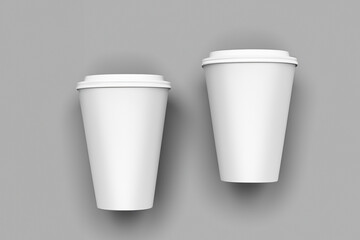 Coffee in a paper cup. For your mockup. coffee mockup take to go and take away