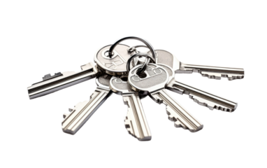 Stack of Keys Sitting on Top of Each Other. A pile of various keys arranged on top of each other, creating a structured stack.