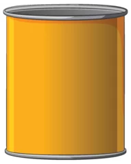 Foto op Plexiglas Kinderen Vector illustration of an empty golden tin can