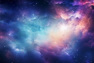 Naklejka premium Charming and beautiful, colorful Nebula in Space Background. Vector illustration