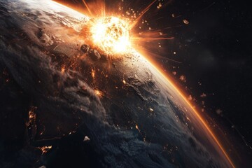 "Apocalypse Averted: Meteor Impact Simulation Shows Earth's Survival Tactics, generative ai