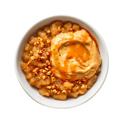 Peanut Salsa Mustard sauce with white background