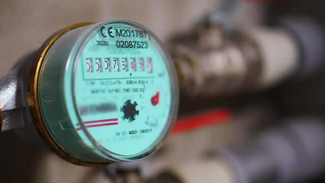 Water meters of hot water in real apartments in Europe