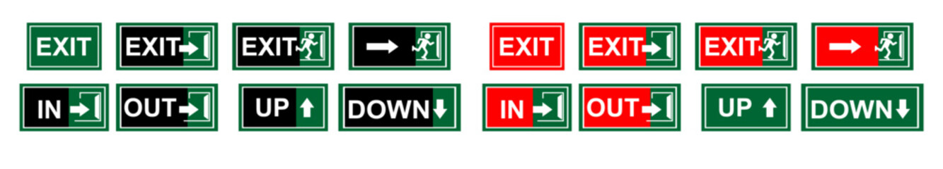 Emergency Exit Symbol Sign, Vector Illustration, Isolate On White Background Label.