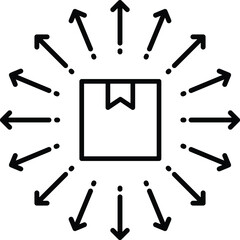 products and demand market icon vector diagram