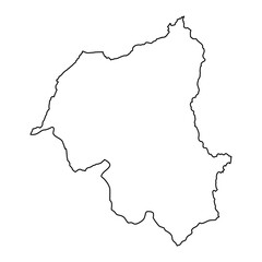 Ouham Pende prefecture map, administrative division of Central African Republic.