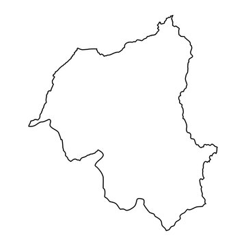 Ouham Pende prefecture map, administrative division of Central African Republic.