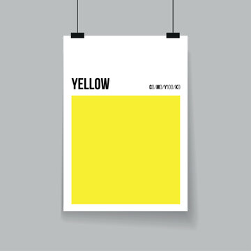 Yellow color template CMYK poster