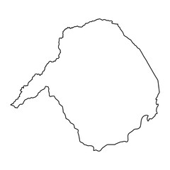 Vakaga prefecture map, administrative division of Central African Republic.