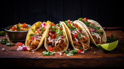 Savory Chicken Tacos with Fresh Toppings