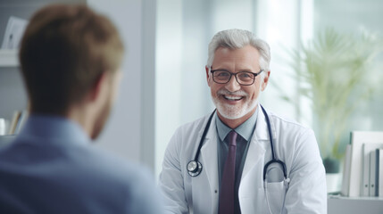 Smiling  Doctor Consulting Patient