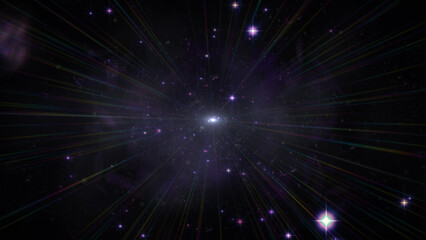 Obraz premium star explosion in space, star ray