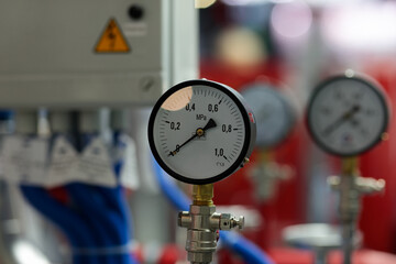 pressure gauges and fire extinguishing equipment