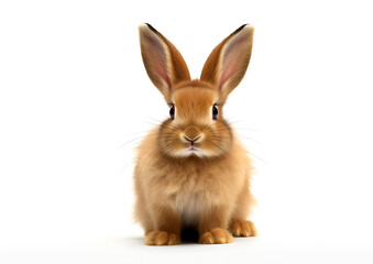 Obraz premium Lonely Bunny, Isolated on White