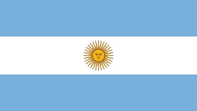 Animated illustration of argentine flag for background in flat design
