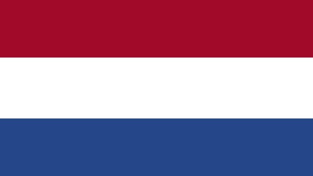 Animated illustration of Dutch flag for background in flat design